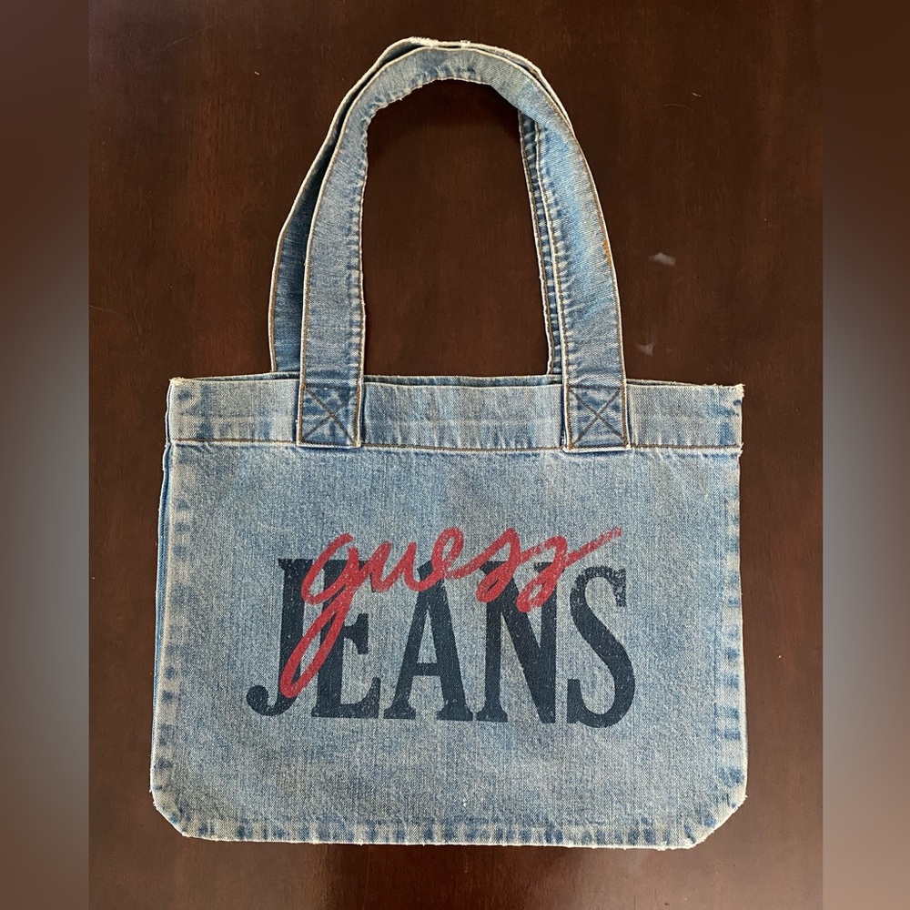 Vintage Guess Jeans Denim 1989/1990 Tote Bag Purse *One of a Kind - Rare*